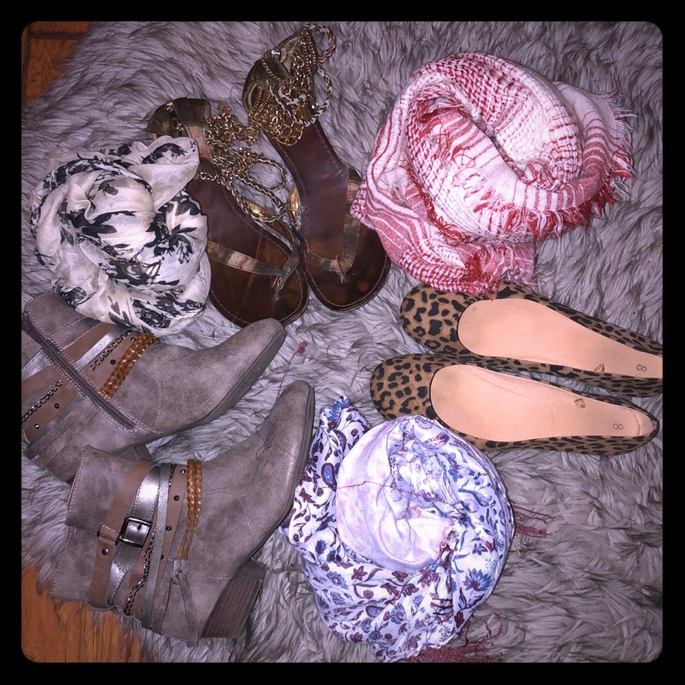 Bundle of Scarves and shoes!!